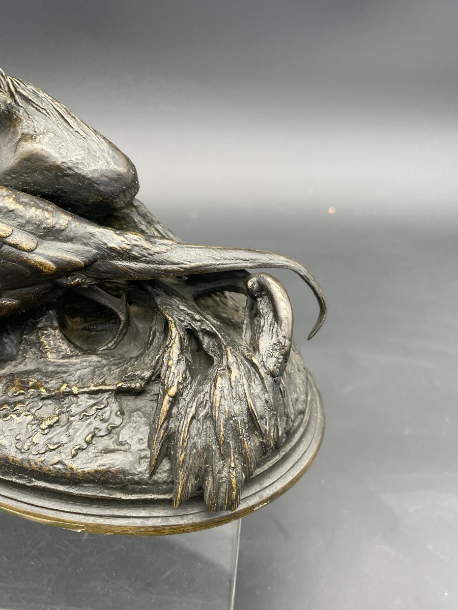  Bronze animalier Auguste Cain 1822-1894 fonderie Bardedienne -photo-2