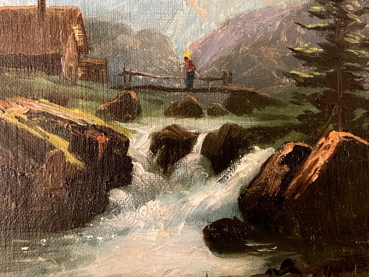 Paysage De Montagne Par Théodore Lévigne -photo-3