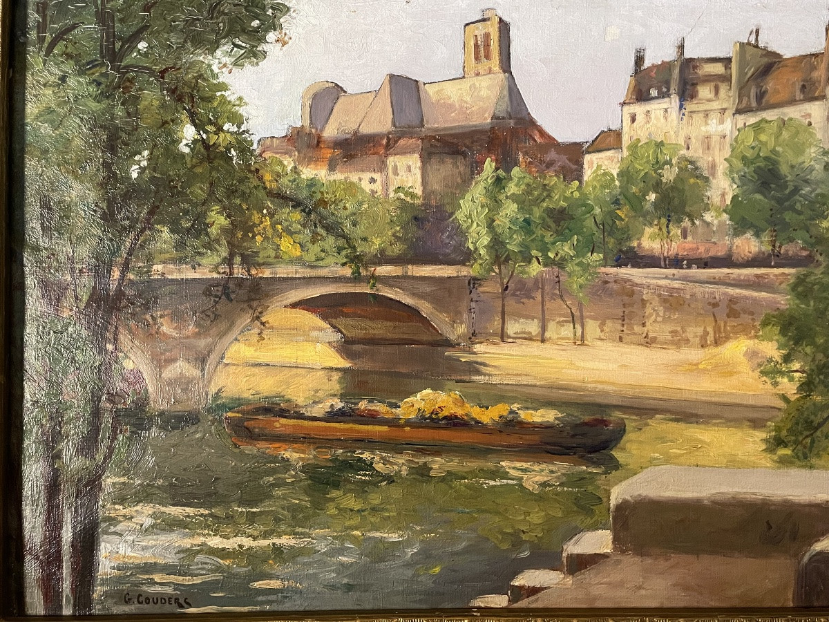 Tableau « vue De Paris » École Sétoise.-photo-2