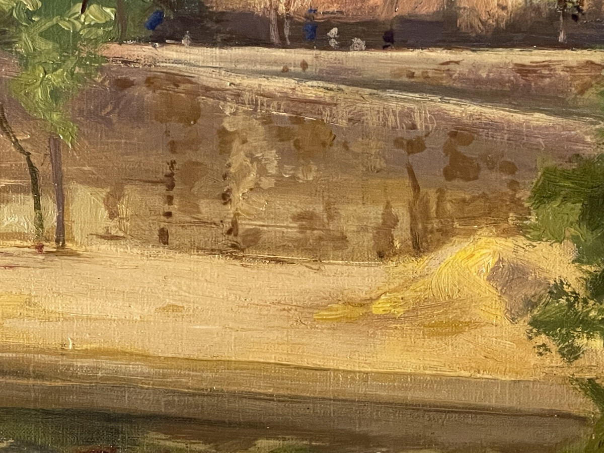 Tableau « vue De Paris » École Sétoise.-photo-1