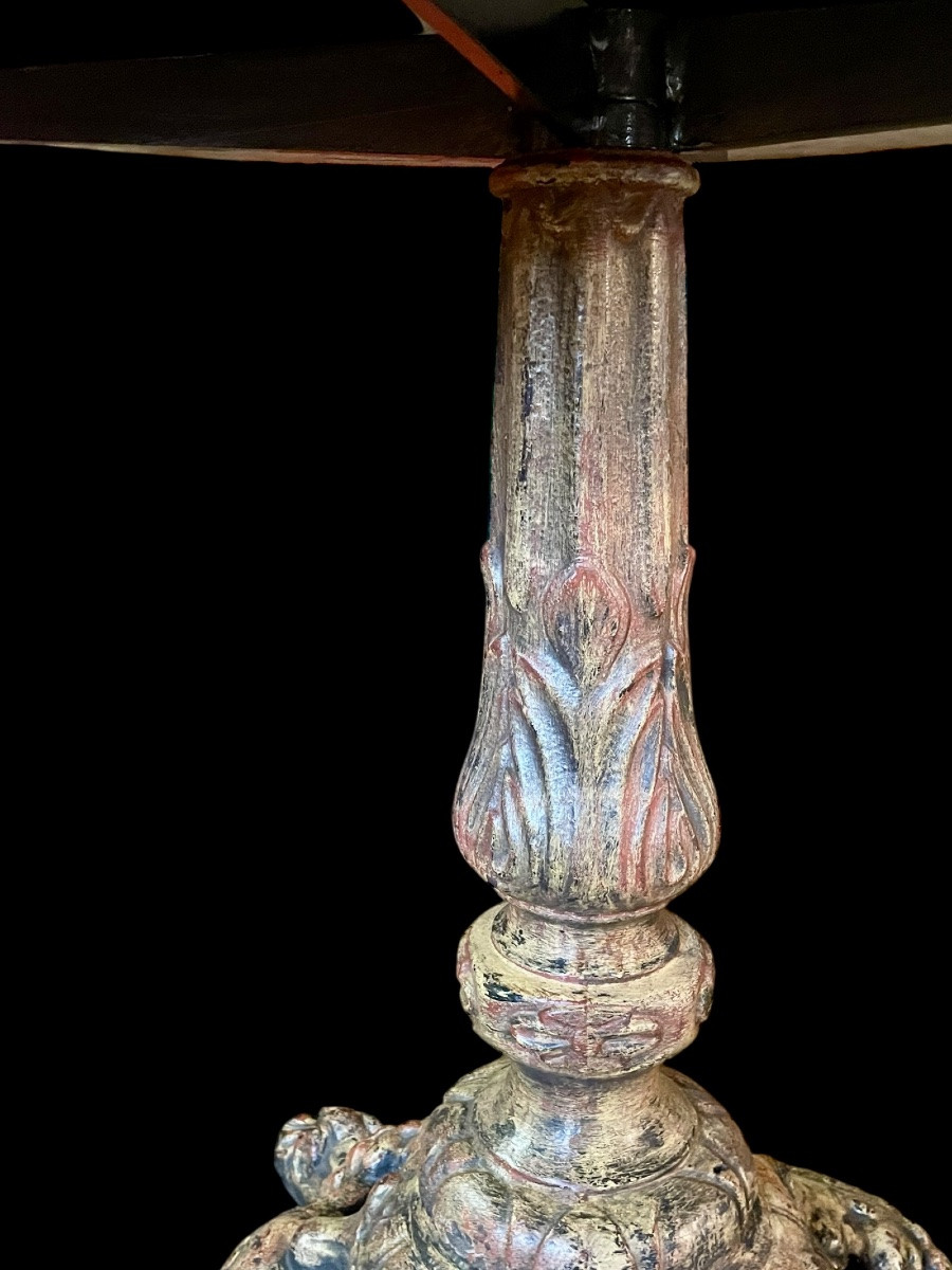 19th Century Marble And Cast Iron Pedestal Table-photo-1