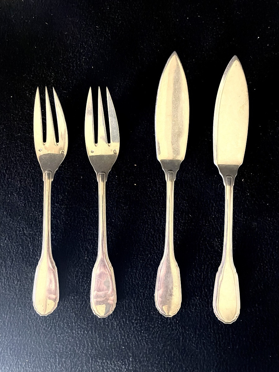 Ménagère PUIFORCAT en argent. 115 pièces -photo-3