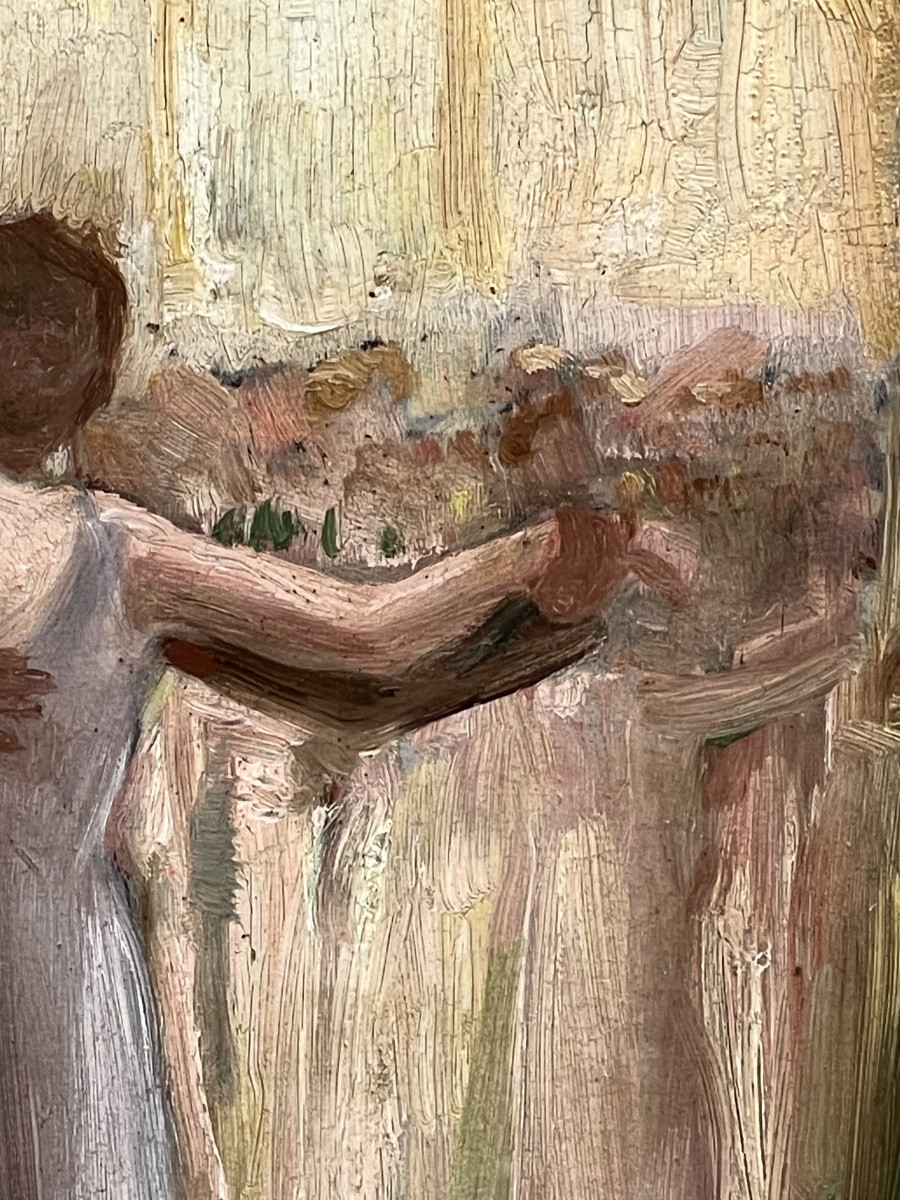 "the Ball" Old Painting -photo-2