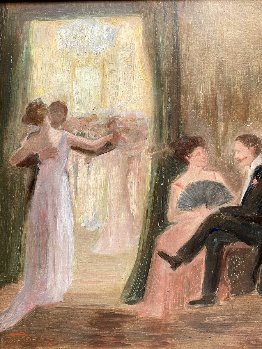 "the Ball" Old Painting -photo-3