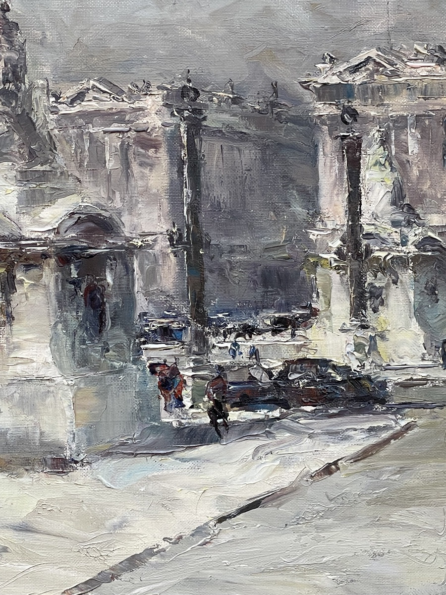 "the Place De La Concorde Under The Snow In  Paris"-photo-4