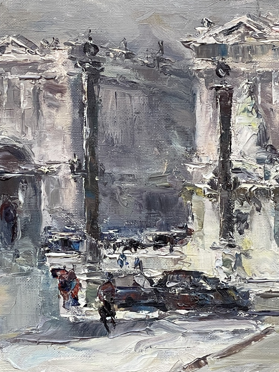 "the Place De La Concorde Under The Snow In  Paris"-photo-2