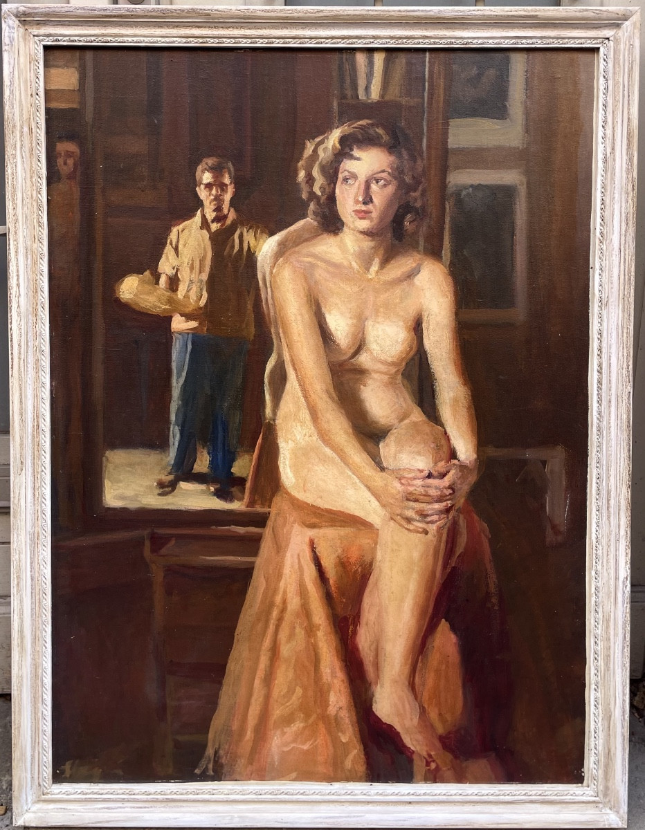 Nude Painting With Self-portrait