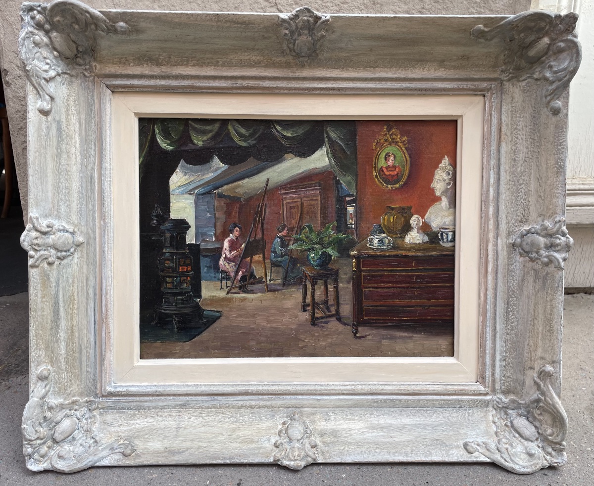 Scène d’intérieur - atelier de peintre -photo-2