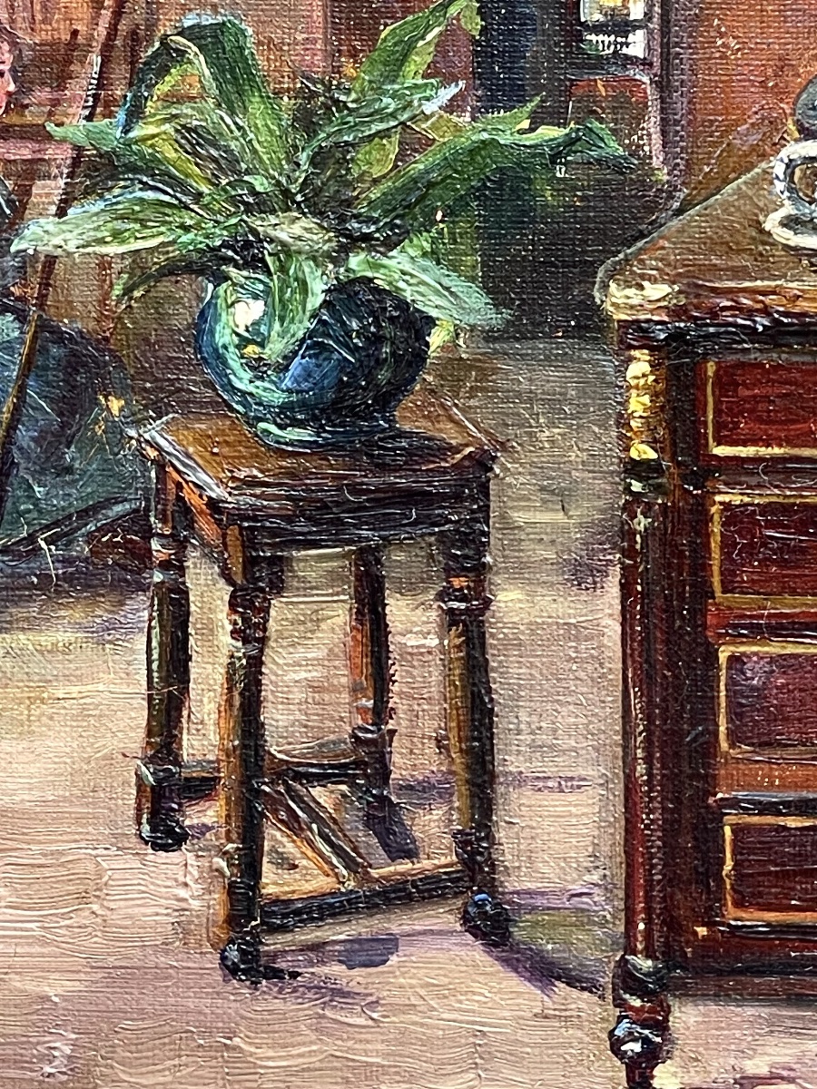Scène d’intérieur - atelier de peintre -photo-3