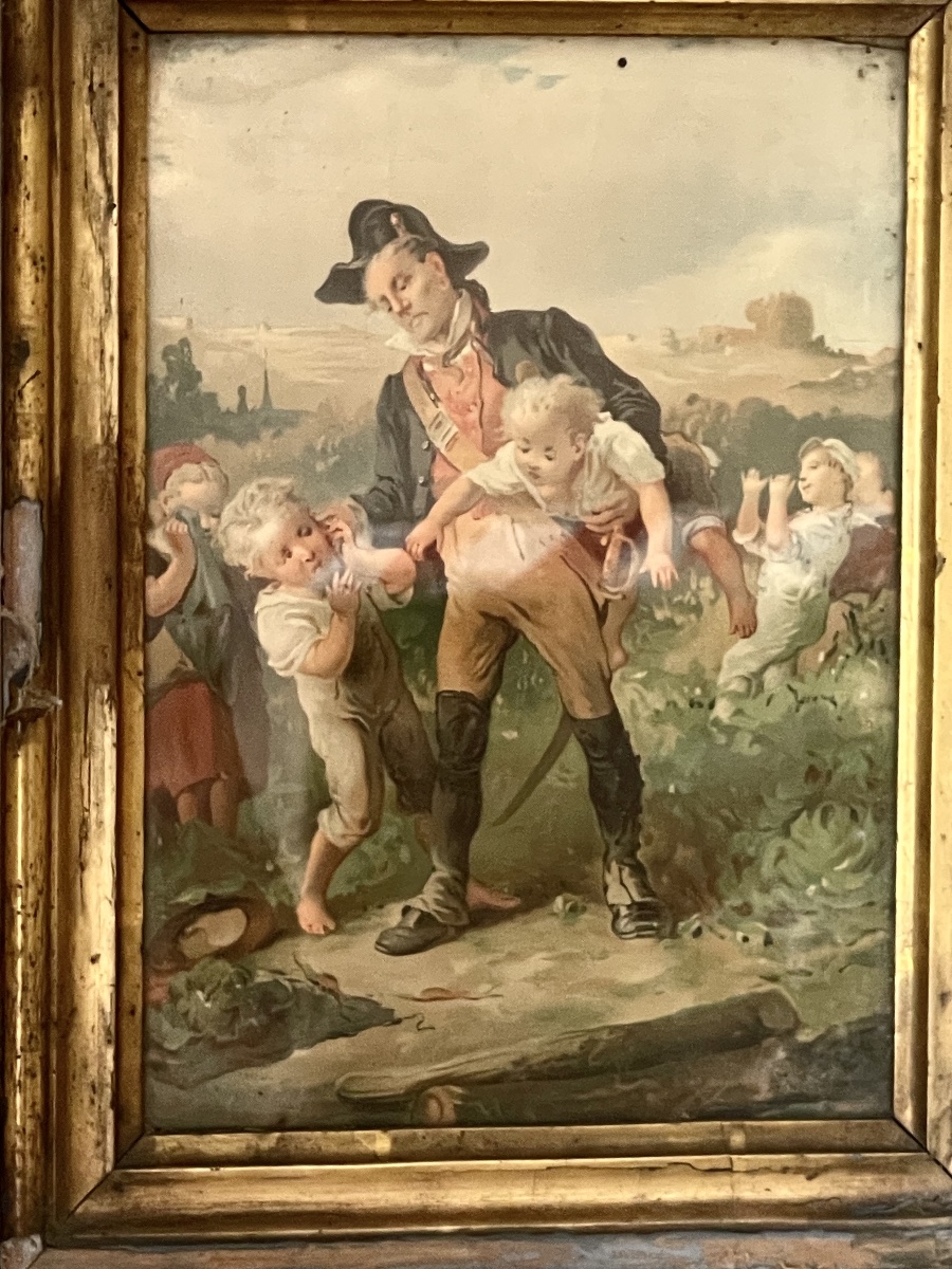 Paire de chromos anciens « les enfants terribles »-photo-3