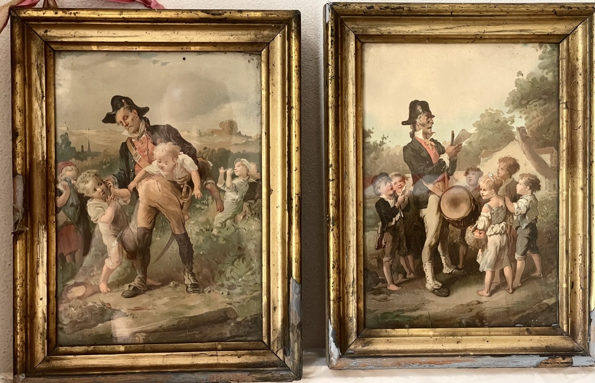Paire de chromos anciens « les enfants terribles »