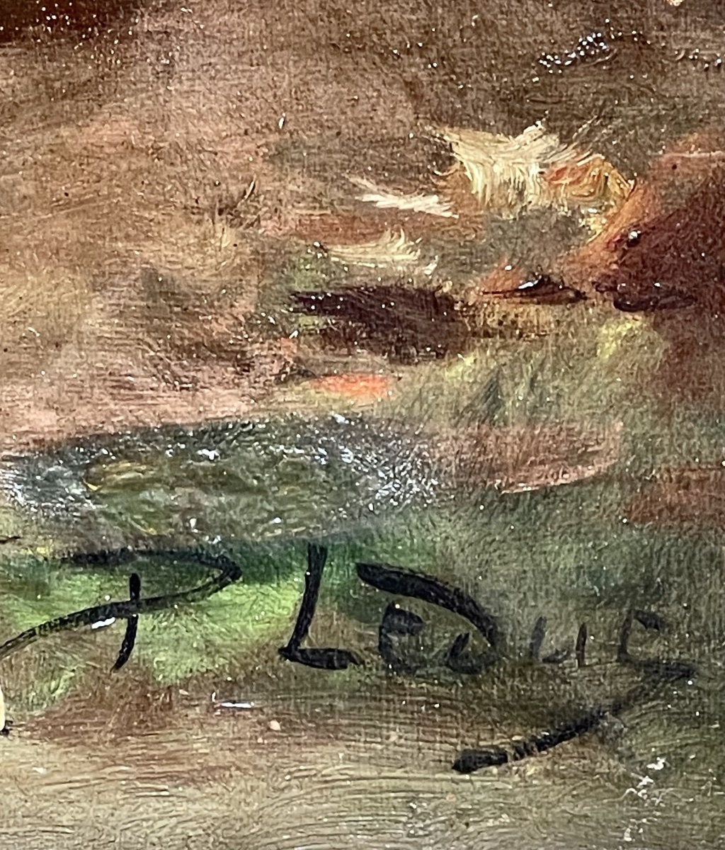 Old Painting, “the Spinner And Her Daughter”-photo-4