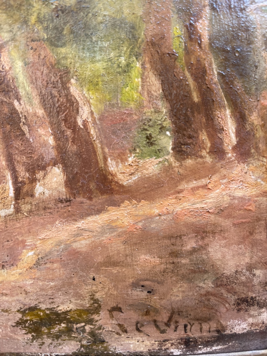 Tableau ancien par Théodore Lévigne -photo-4