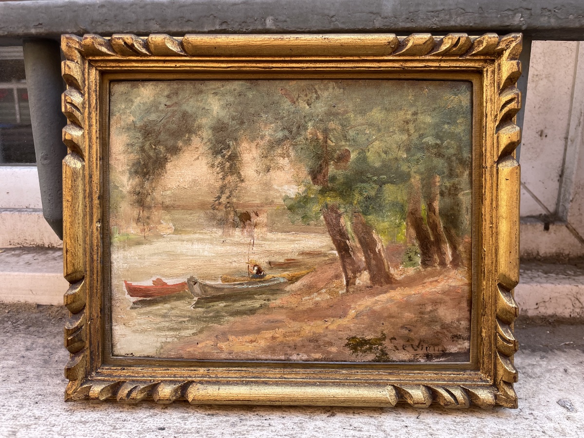 Tableau ancien par Théodore Lévigne -photo-1