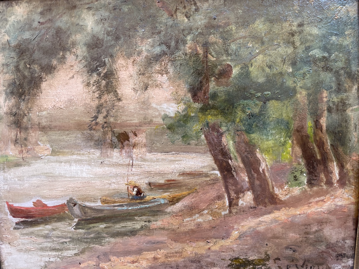 Tableau ancien par Théodore Lévigne -photo-2