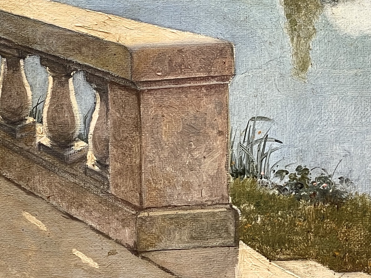 Antique Painting By René Schmid-photo-2