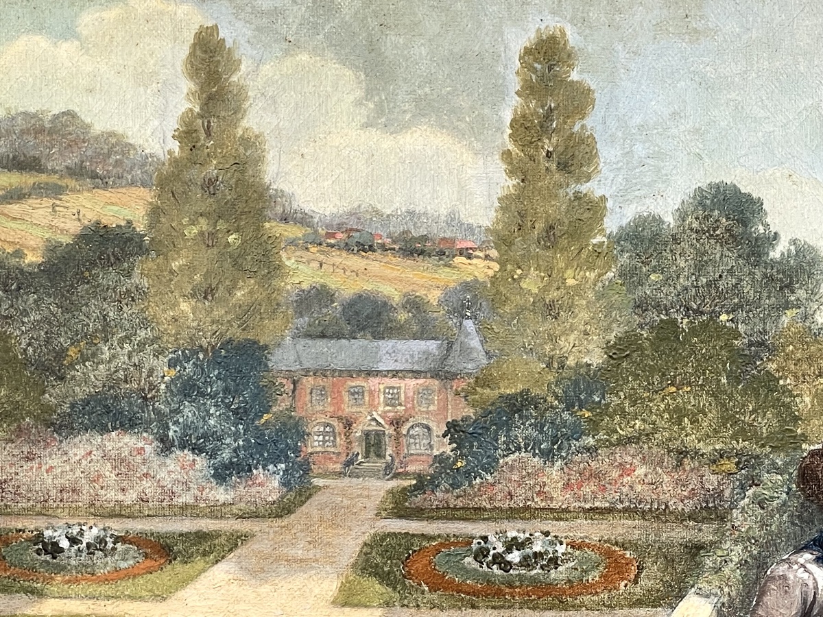 Antique Painting By René Schmid-photo-5