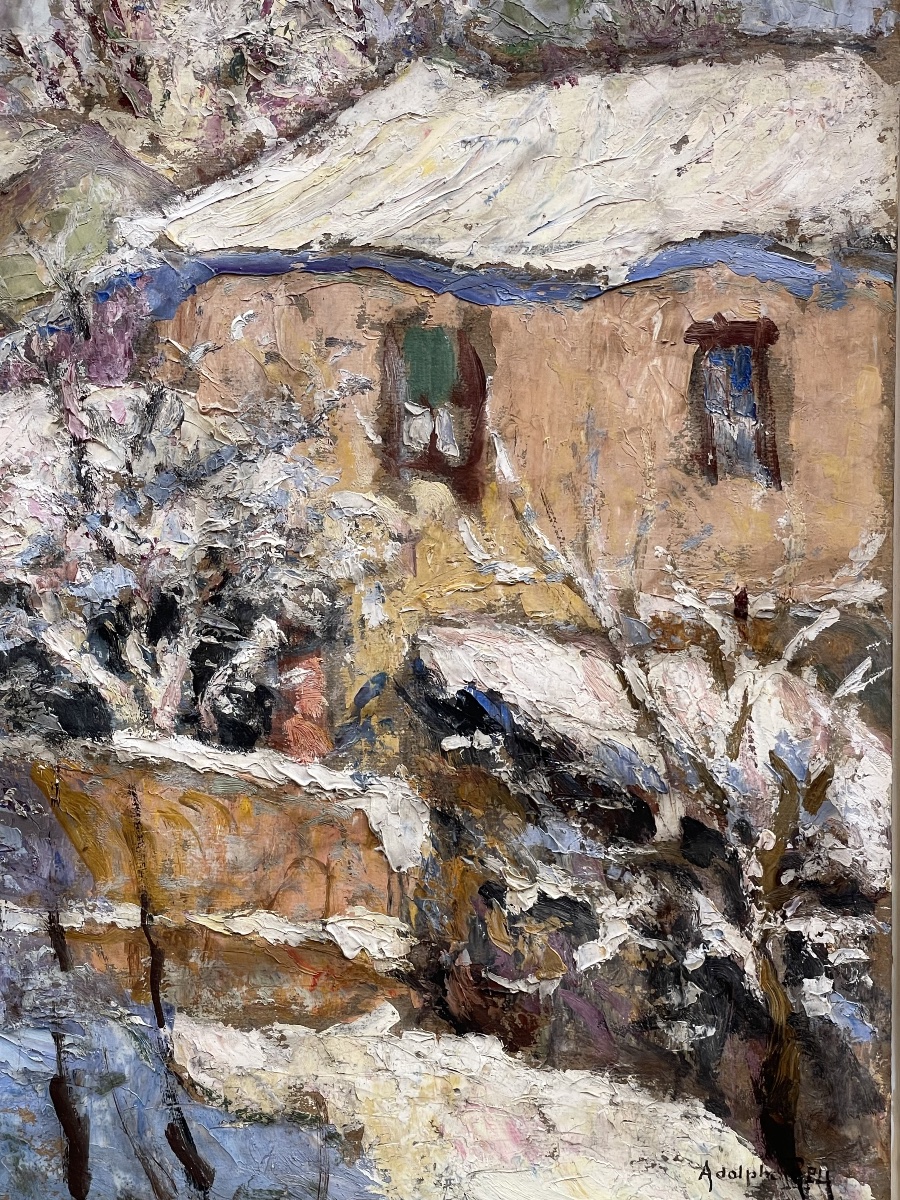 Snowy Landscape By Adolphe Rey-photo-3