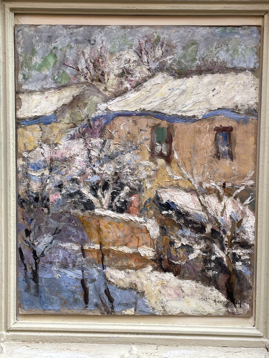 Snowy Landscape By Adolphe Rey-photo-2
