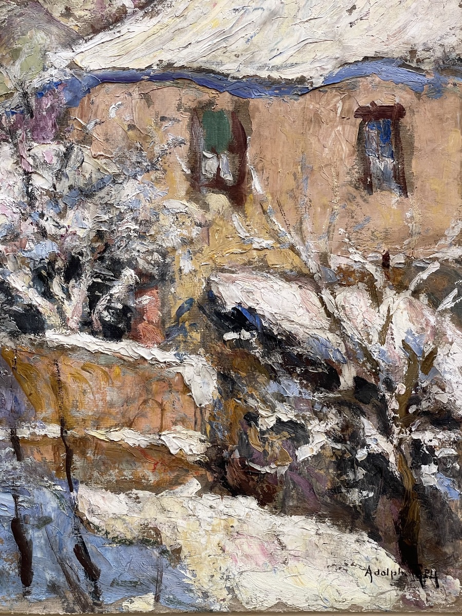 Snowy Landscape By Adolphe Rey-photo-5