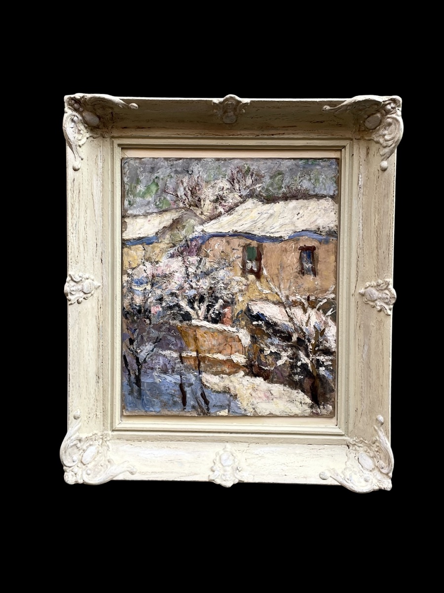 Snowy Landscape By Adolphe Rey-photo-8