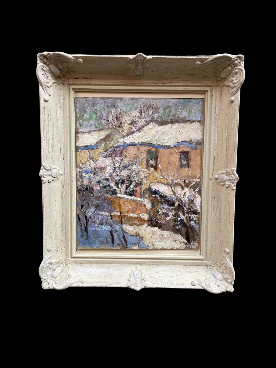 Snowy Landscape By Adolphe Rey