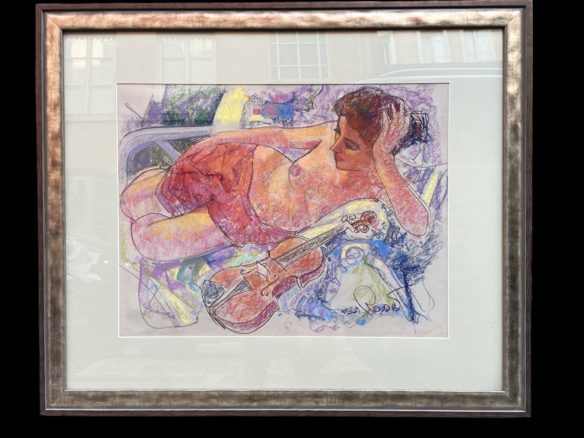 « Nu a violon » par Juan Raset
