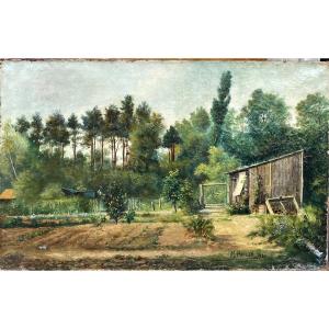 Tableau Ancien « le Jardin Extraordinaire »