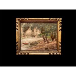 Antique Painting By Théodore Lévigne