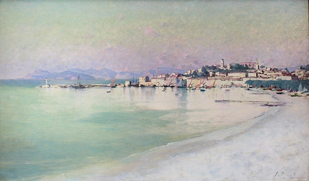 Felix Pille (French, 1848-1919)  Bay of Cannes-photo-2