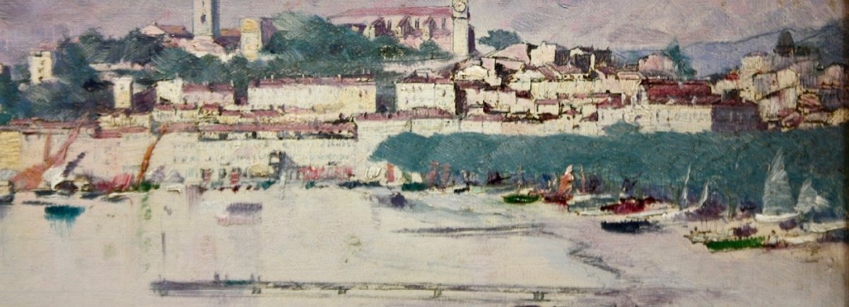 Felix Pille (French, 1848-1919)  Bay of Cannes-photo-3