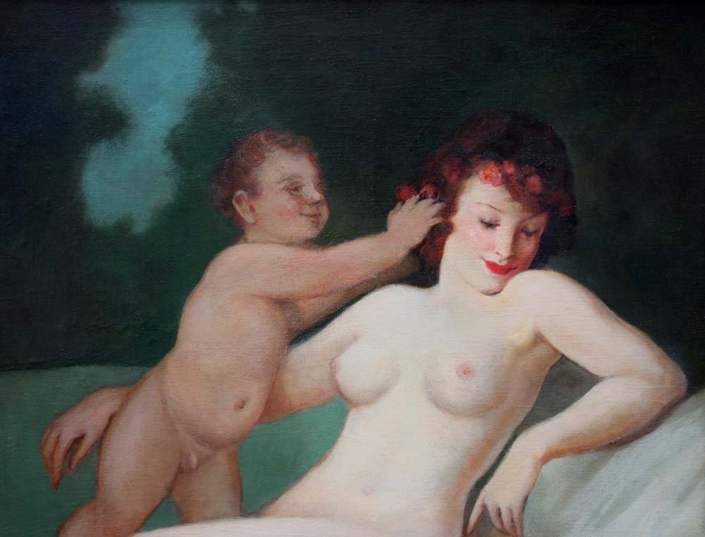 Nu Avec Des Cupidons par  Maria Szantho (1897-1998)-photo-3