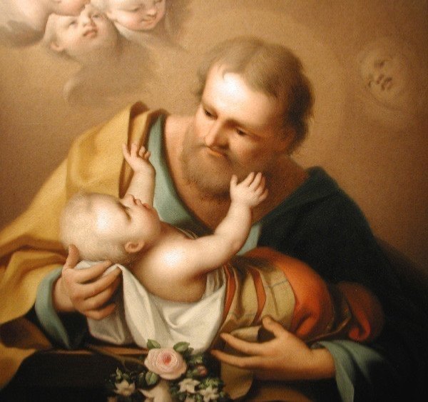 Sant Joseph avec Jésus par Karl Jakob Seybold (1786-1844) .attr.-photo-2