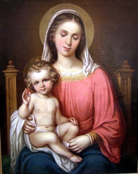 Madonna And Child By Dominik Weber (german Nazarene, Active 1850s - 1873)-photo-2