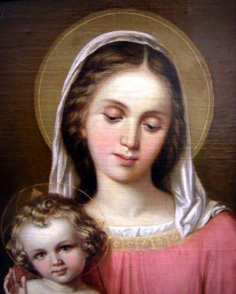 Madonna And Child By Dominik Weber (german Nazarene, Active 1850s - 1873)-photo-3