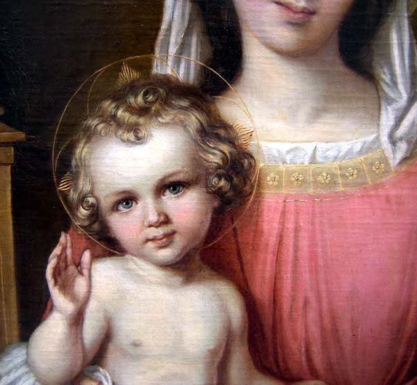 Madonna And Child By Dominik Weber (german Nazarene, Active 1850s - 1873)-photo-4