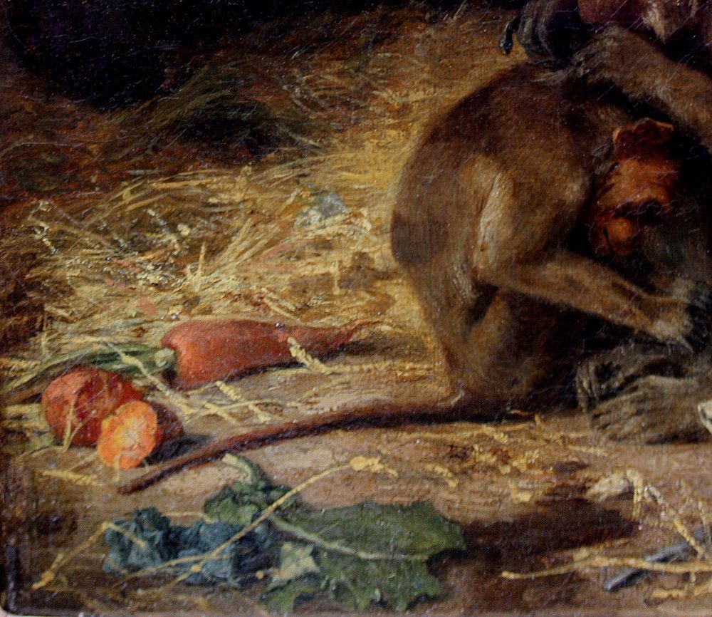 Macaque Family By Paul Friedrich Meyerheim (german 1842 -1915)-photo-3