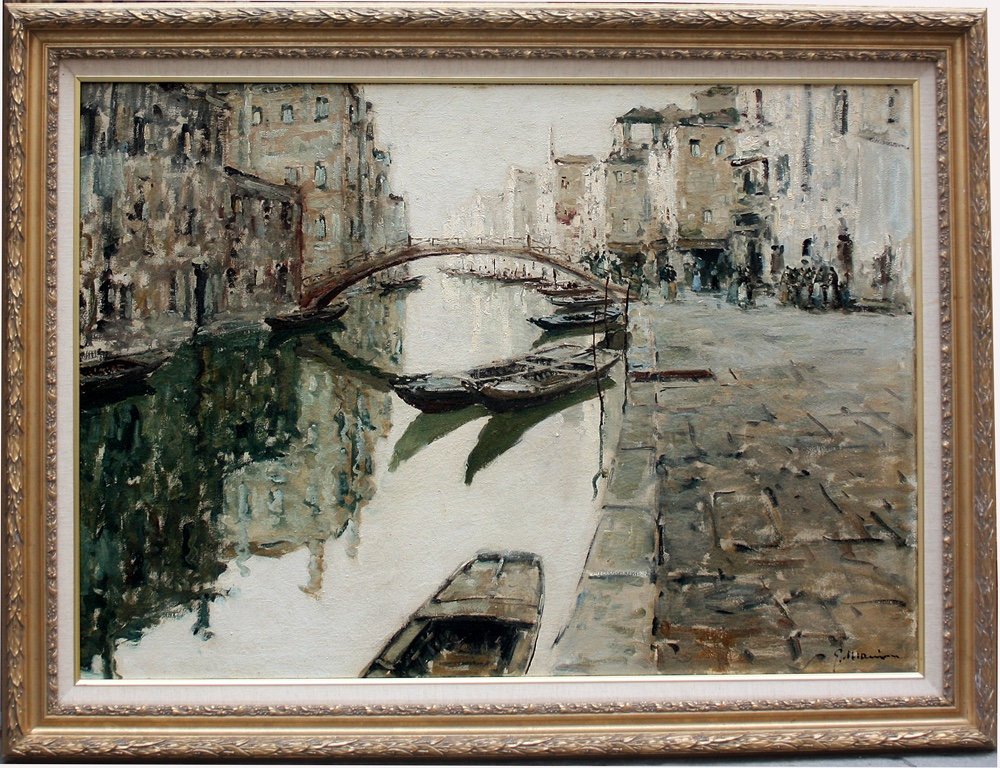 Giuseppe (Bepi) Marino (1916 - Venise - 1975) Vue impressionniste de Venise