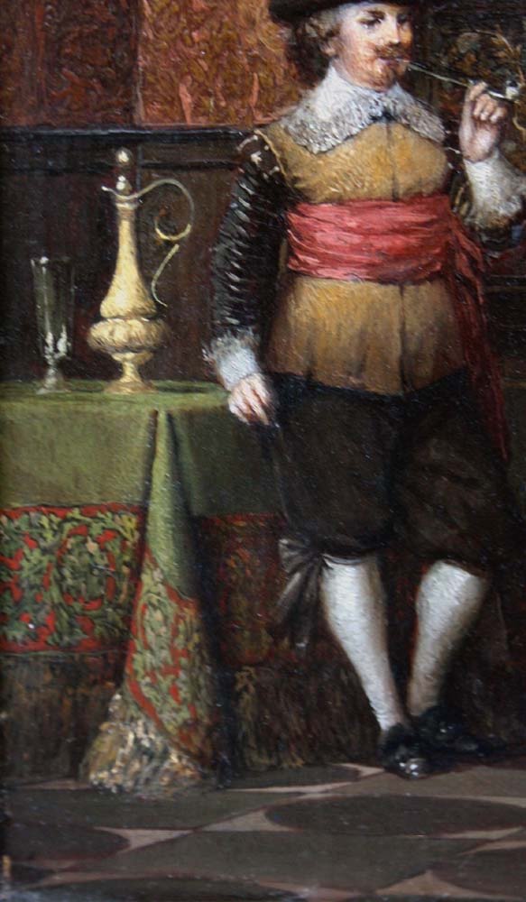 Historic Interior With A Nobleman By Jk Freund (austrian, 19th Century)-photo-1