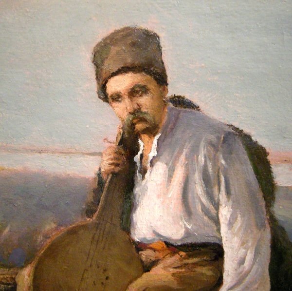 Konstantin Trutovsky (1826-1893), Attr.to “ Ukrainian Poet T. Shevchenko As Kobza-player“-photo-4