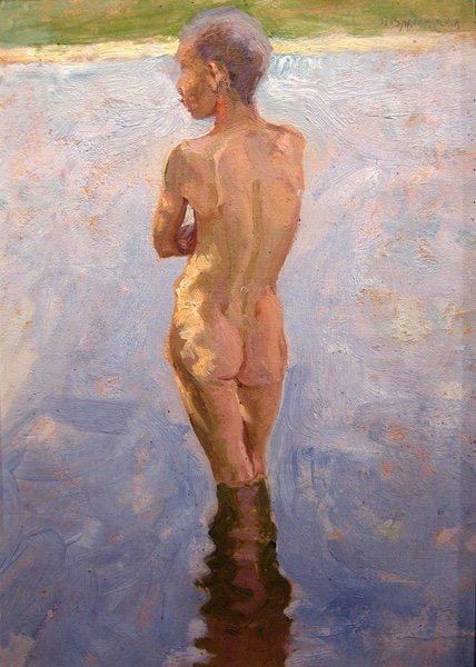 Sur La Plage par Boris Vladimirsky (né En 1878)-photo-2