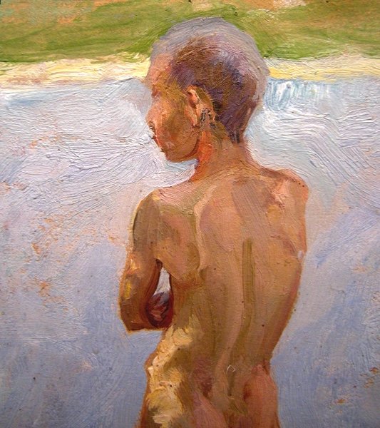 Sur La Plage par Boris Vladimirsky (né En 1878)-photo-4