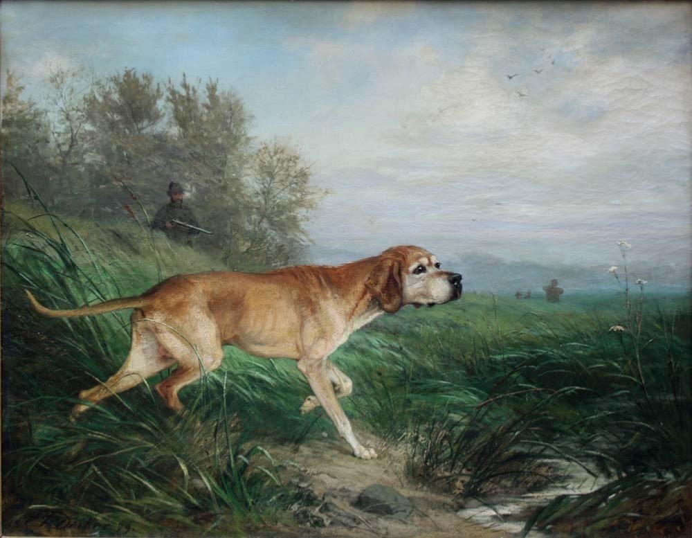 Duck Hunt By Carl Friedrich Deiker (german, 1836 - 1892)-photo-2