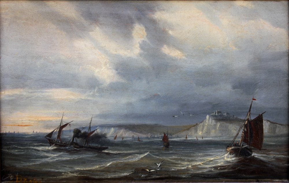 Gibraltar par Louis le Breton (peintre de la marine française, 1818 - 1866)-photo-2