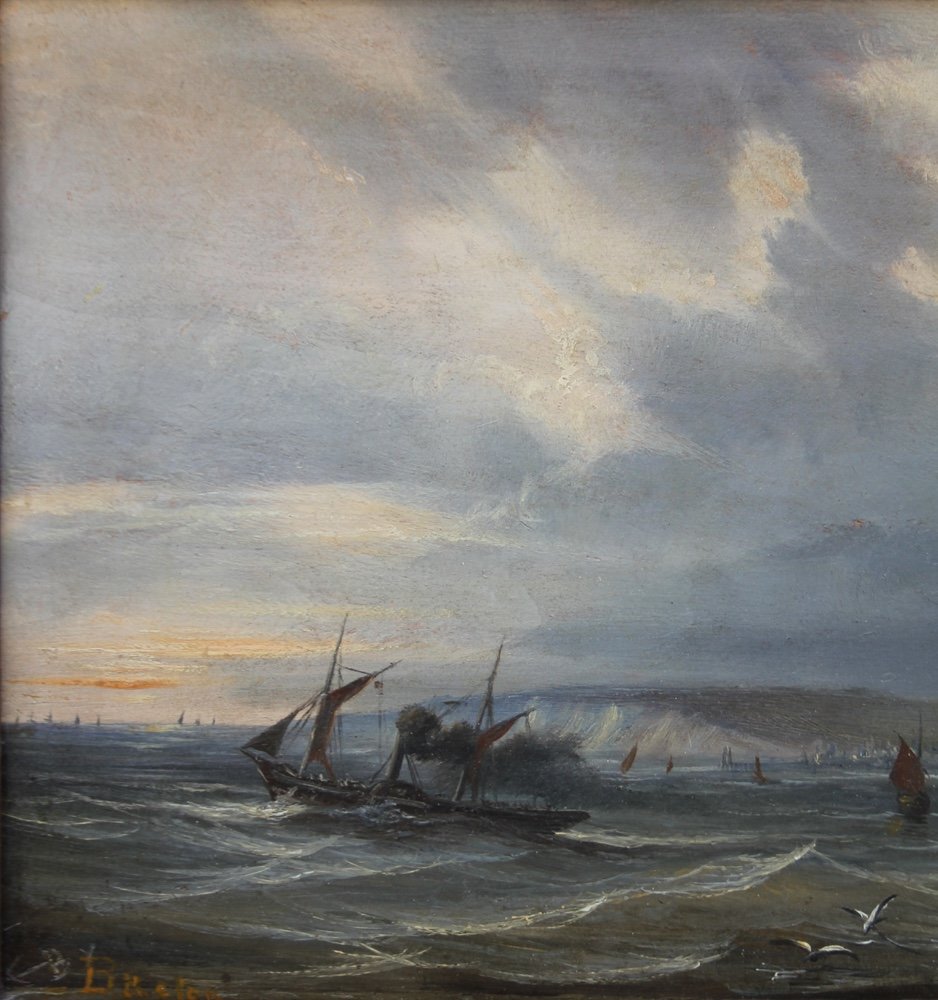 Gibraltar par Louis le Breton (peintre de la marine française, 1818 - 1866)-photo-3