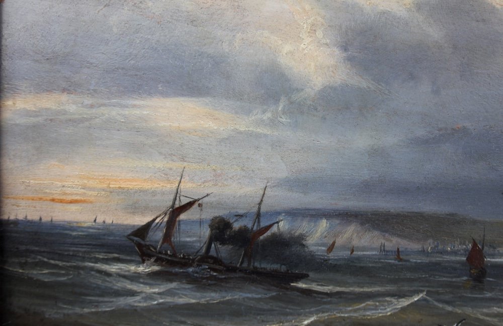 Gibraltar par Louis le Breton (peintre de la marine française, 1818 - 1866)-photo-4