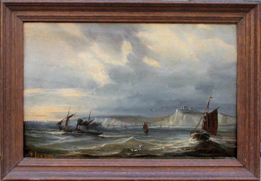 Gibraltar par Louis le Breton (peintre de la marine française, 1818 - 1866)