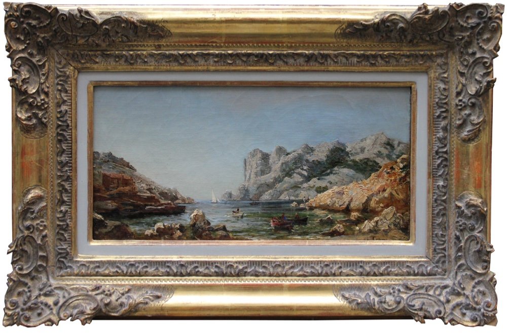 Baie Of Sormiou At Marseille By Charles Lefevre (french, 1875 - 1946)