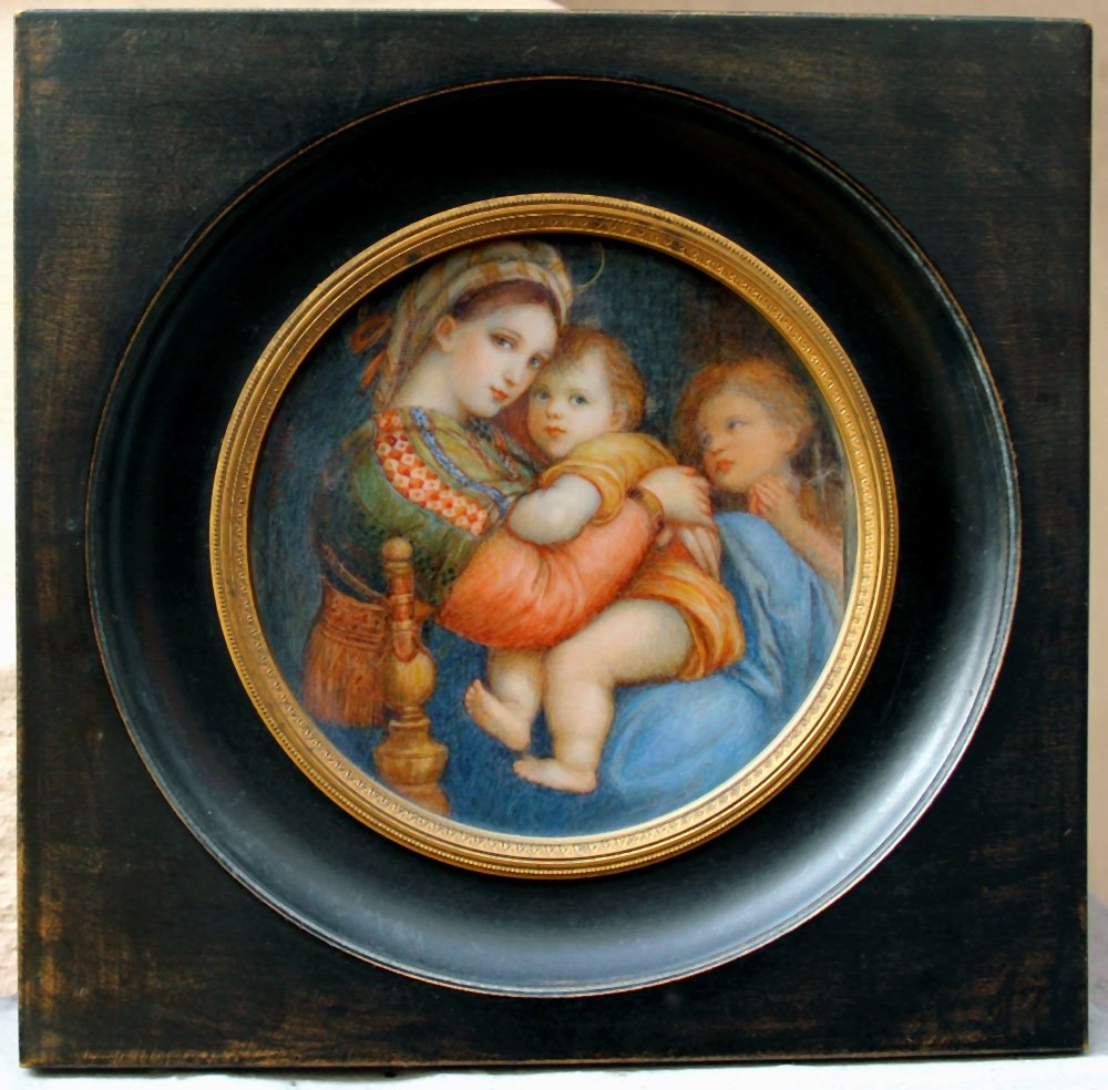 Madonna della Segia de E.Melocchi (italien, milieu du XIXe siècle) d'après Raffael