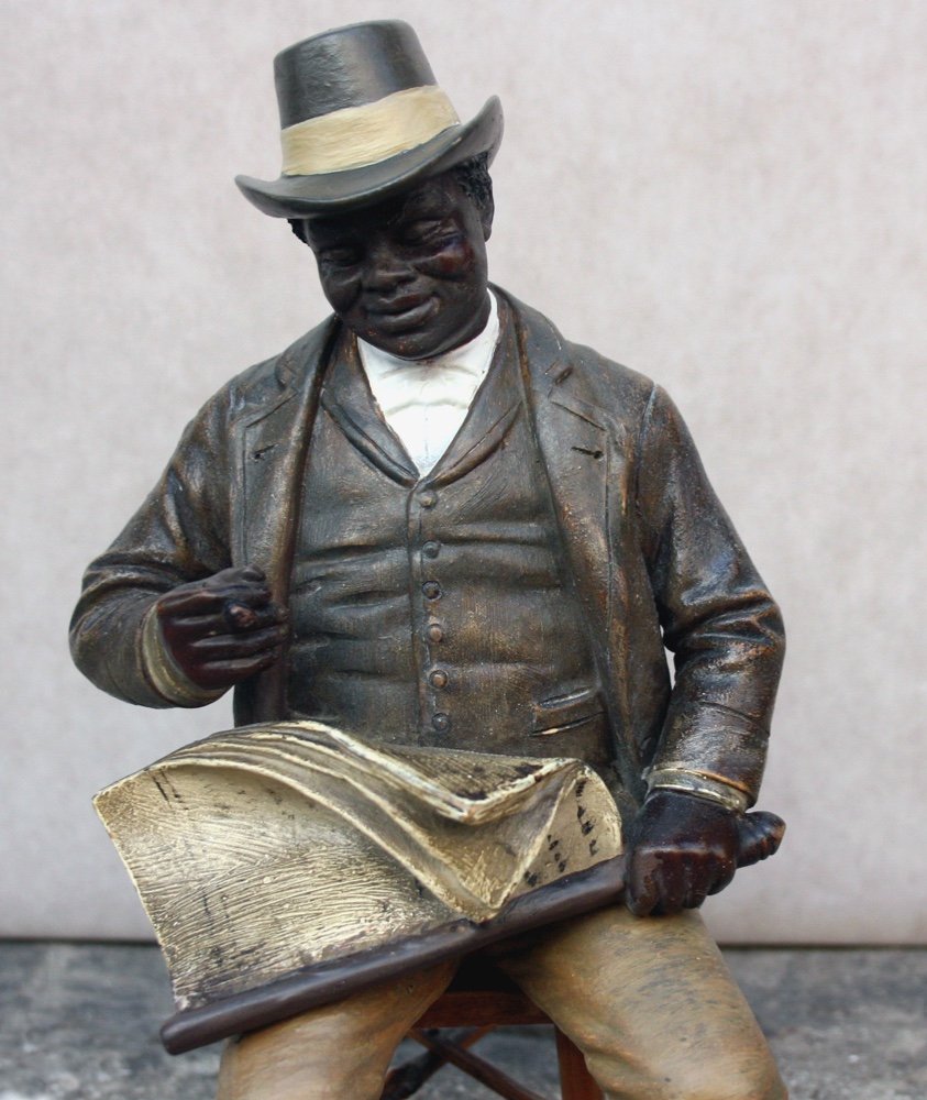 American With Newspaper And Cigar By Bernhard Bloch (? - 1915), Eichwald, Bohemia, Ca. 1880-photo-2